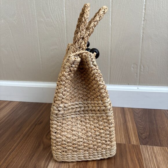 Woven Beachy Summer Purse Bag Tote - Picture 4 of 10